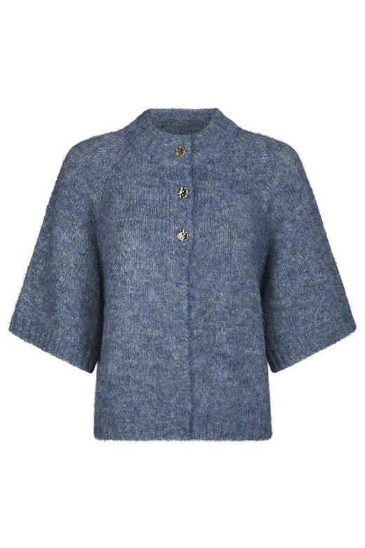 Neo Noir - Benuta Fluffy Knit Cardigan 165816 - 407 - Smoke Blue
