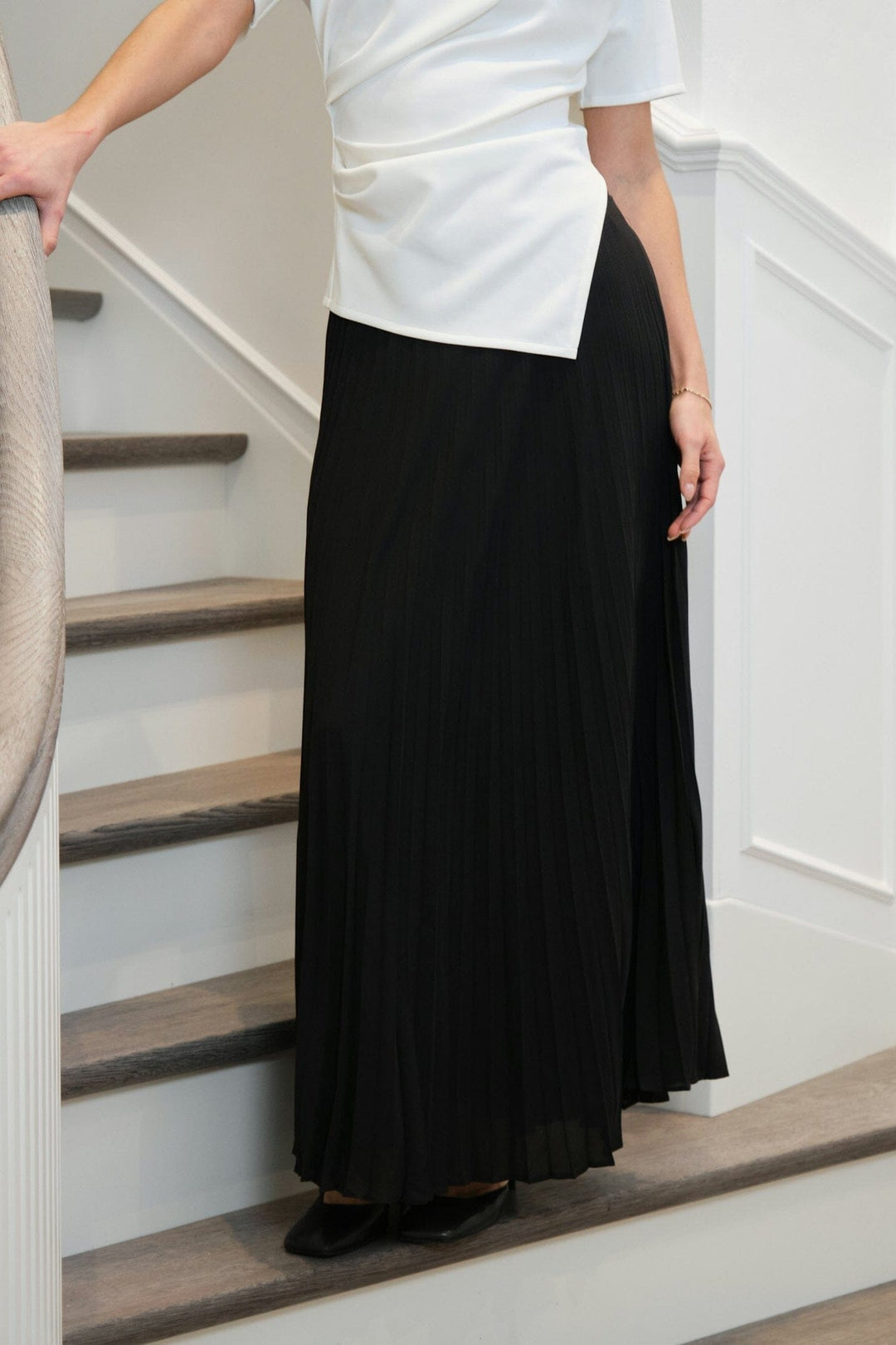 Neo Noir - Boni Simple Plisse Skirt 166495 - 100 - Black Nederdele 