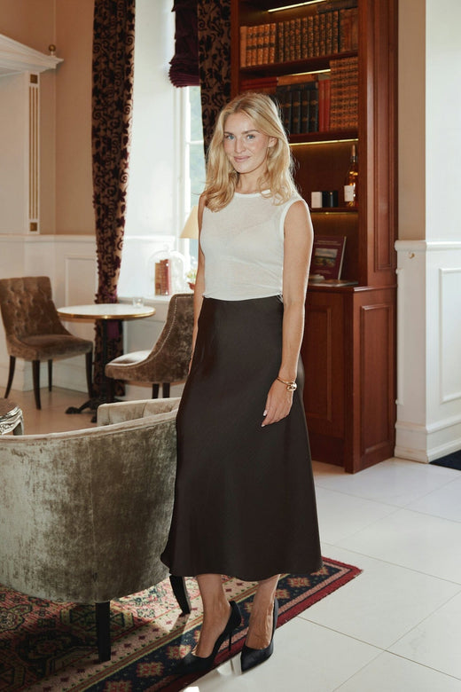 Neo Noir - Bovary Skirt - Dark Brown Nederdele 