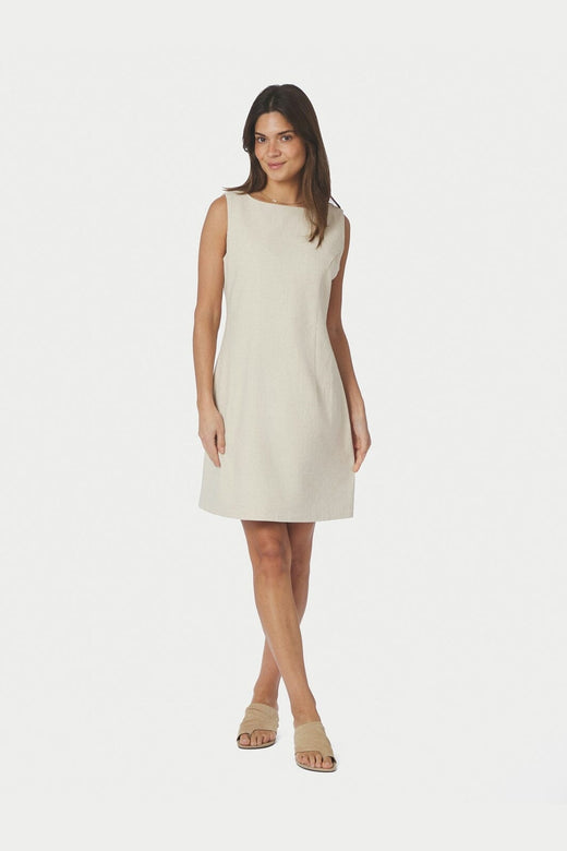 Neo Noir - Bruna Ramie Dress 162899 - 815 - Natural