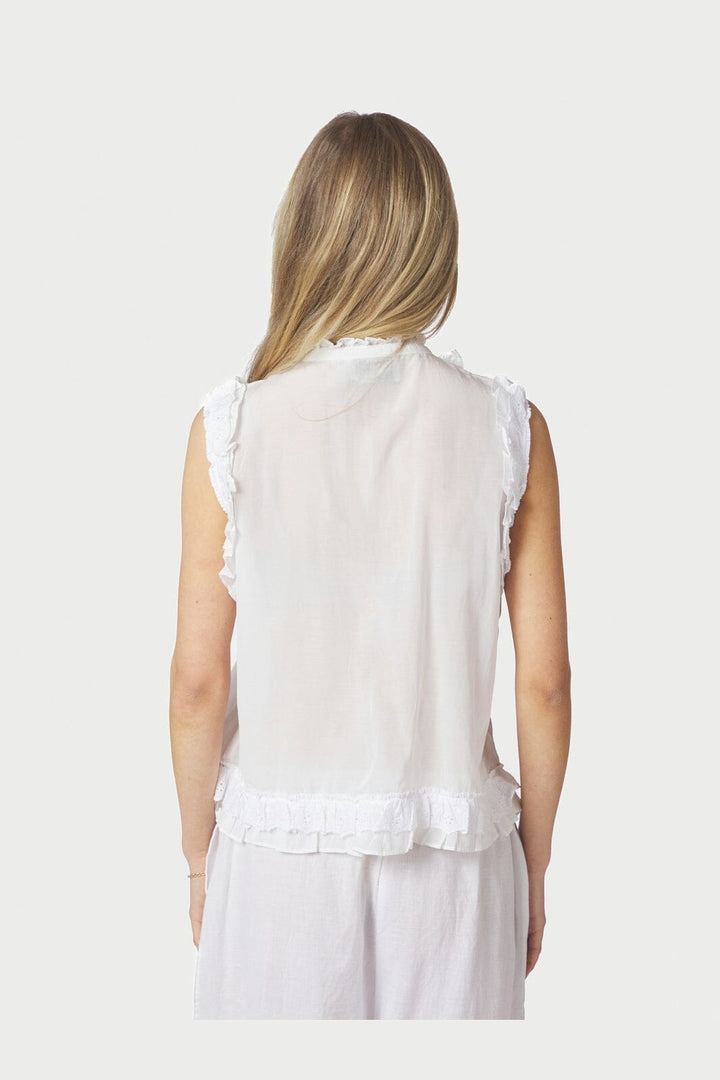 Neo Noir - Celia Ruffle Top 168323 - 120 - White