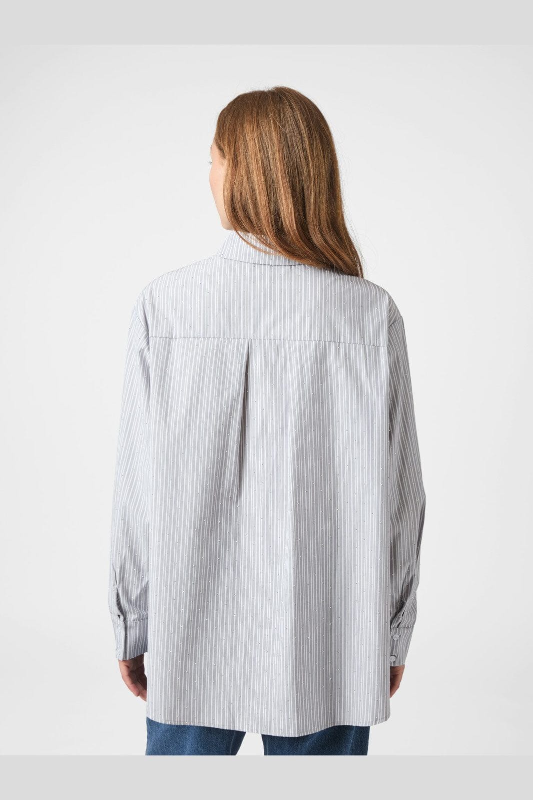 Neo Noir - Dalma Stripe Stone Shirt 162109 - 131 - Light Grey