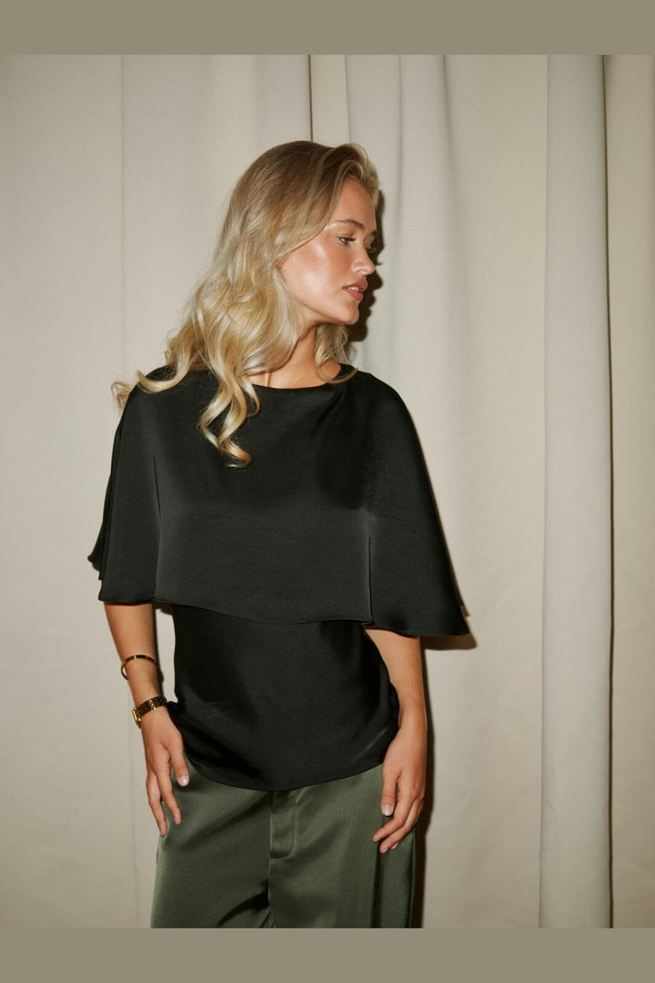 Neo Noir - Danira Heavy Sateen Top 171564 - 100 - Black