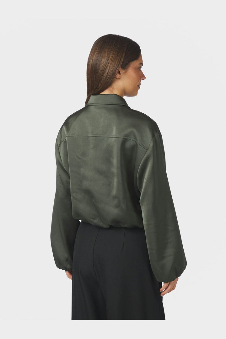 Neo Noir - Denielle Heavy Sateen Jacket 167474 - 591 - Deep Green