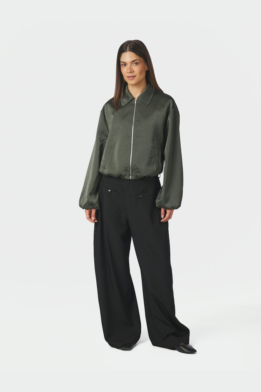 Neo Noir - Denielle Heavy Sateen Jacket 167474 - 591 - Deep Green