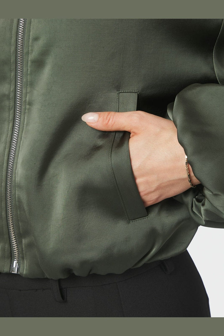 Neo Noir - Denielle Heavy Sateen Jacket 167474 - 591 - Deep Green