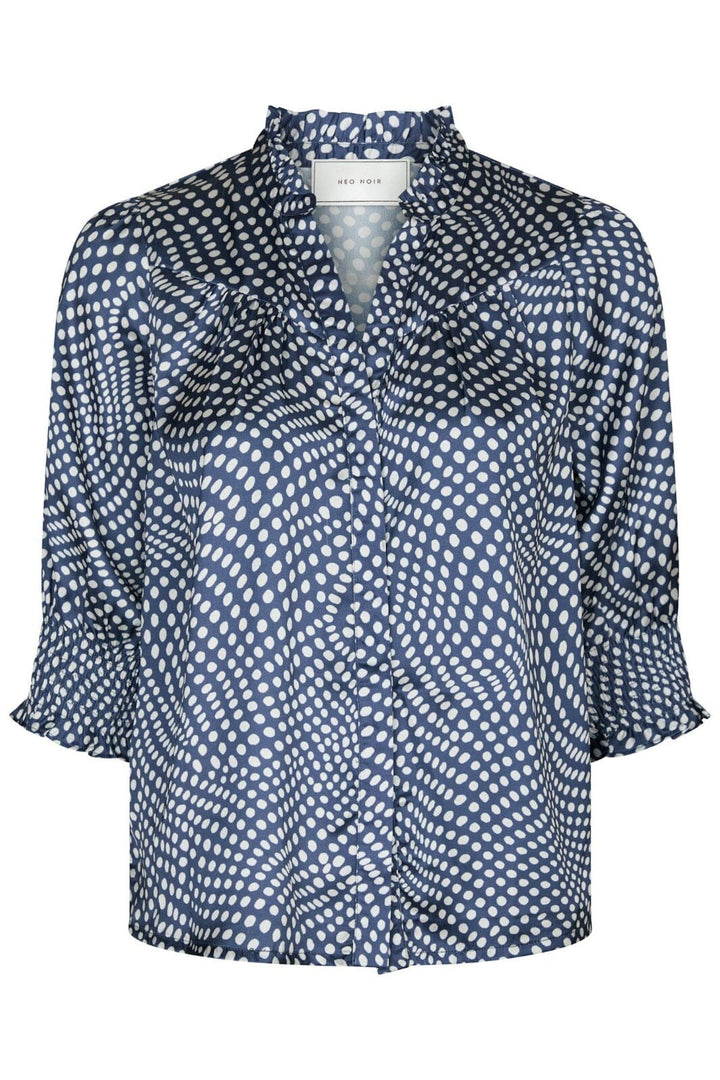 Neo Noir - Diana Vibrant Dot Blouse 163423 - 141 - Navy