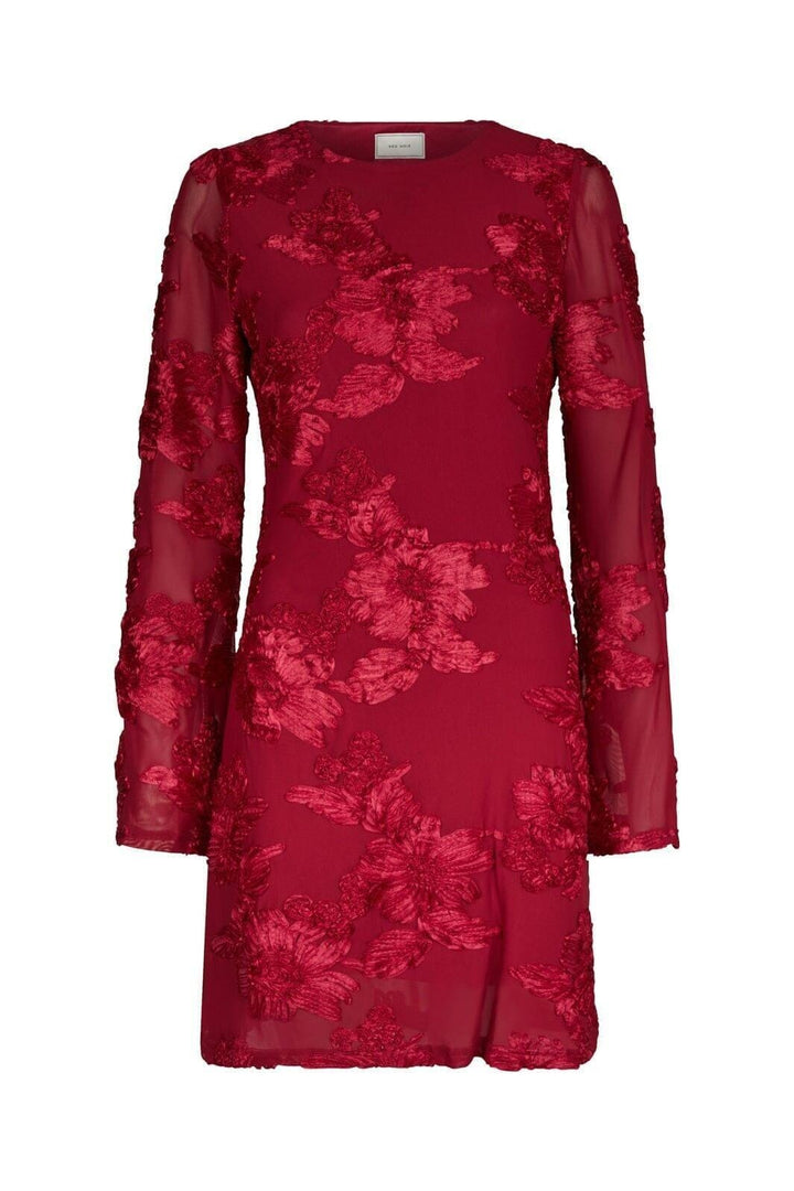 Neo Noir - Dirina Big Flower Mesh Dress 167279 - 160 - Red