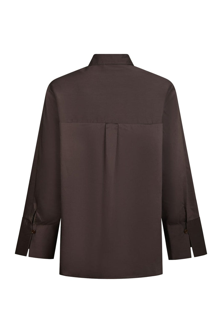 Neo Noir - Dita Poplin Shirt 166159 - 584 - Chocolate Brown