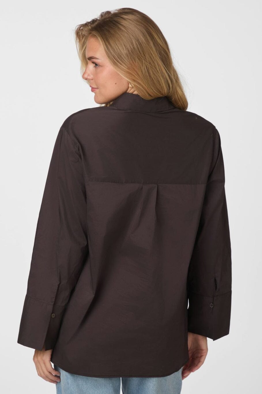 Neo Noir - Dita Poplin Shirt 166159 - 584 - Chocolate Brown