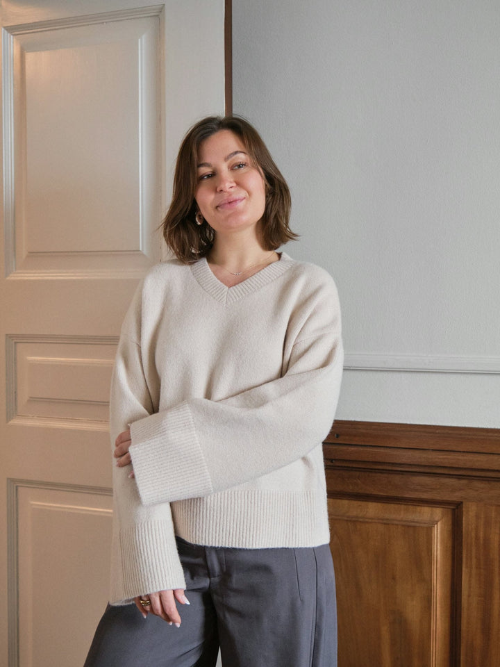 Neo Noir - Dova Knit Blouse 164912 - 124 - Ivory Bluser 