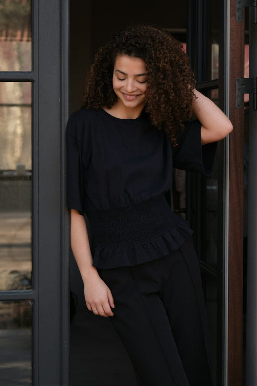 Neo Noir - Dray Boxy Smock Tee 165720 - 141 - Navy T-shirts 