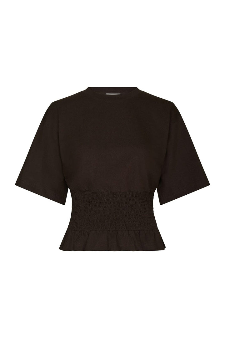 Neo Noir - Dray Boxy Smock Tee 165720 - 676 - Dark Brown