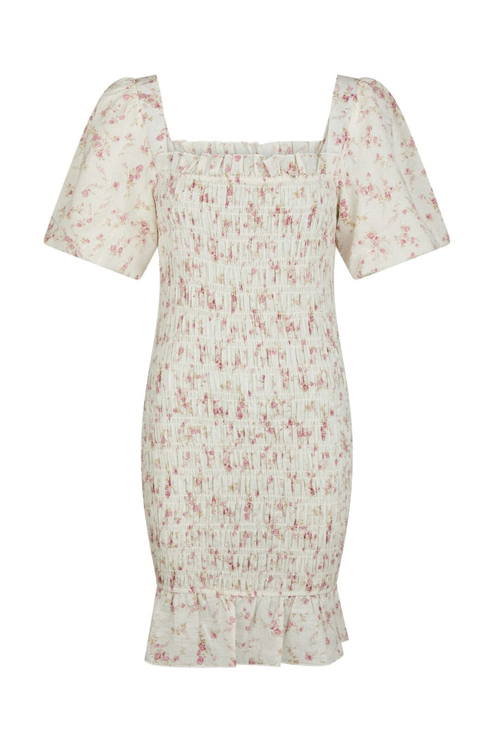 Neo Noir - Edena Smock Dress 164907 - 630 - Dusty Rose