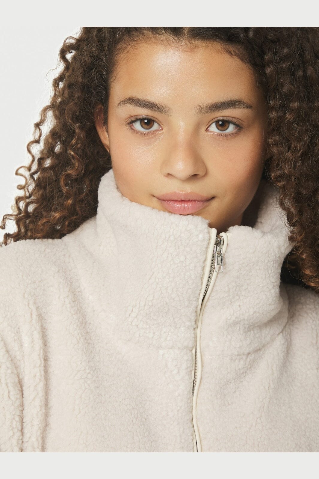 Neo Noir - Effa Teddy Jacket 164602 - 436 - Ivory/Ivory