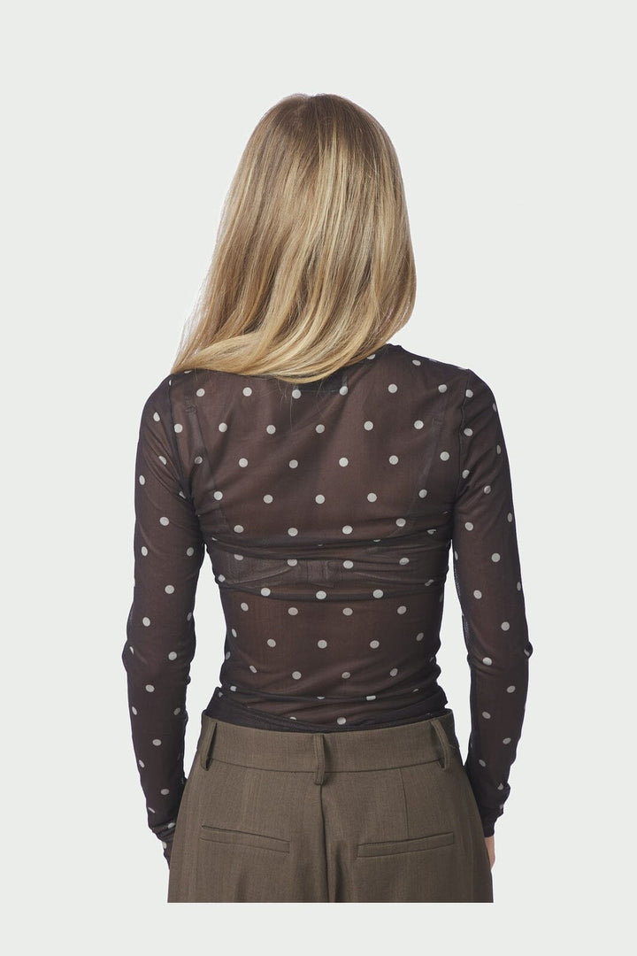 Neo Noir - Ella Dot Blouse 168270 - 210 - Brown