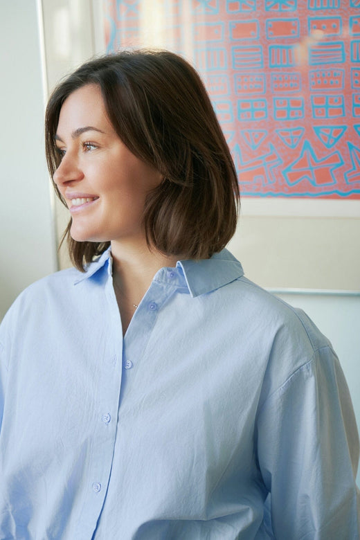 Neo Noir - Emmana C Poplin Shirt 167941 - 145 - Light Blue Skjorter 