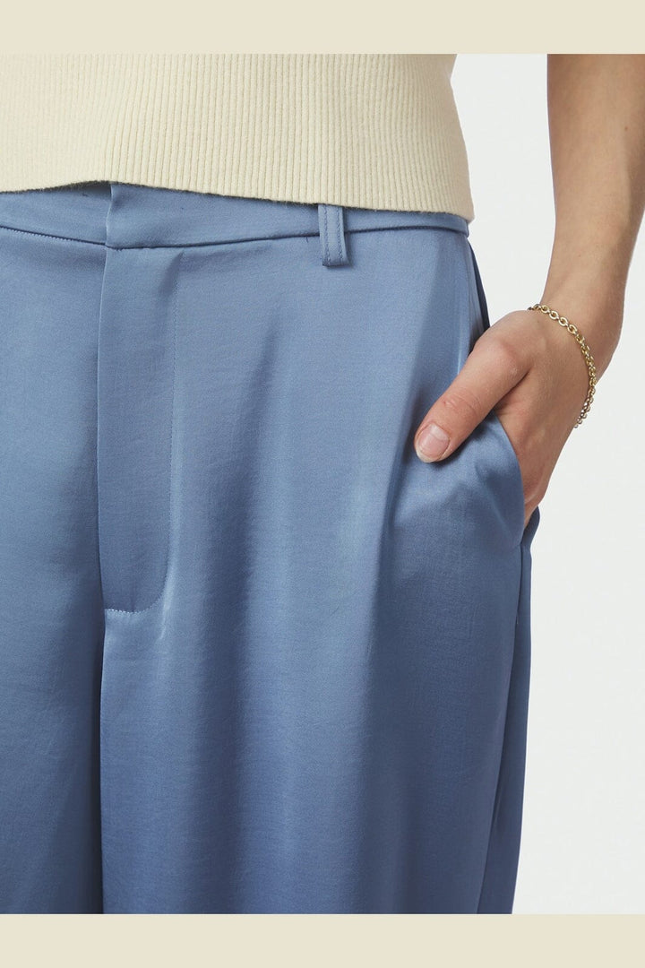 Neo Noir - Emmett Heavy Sateen Pants 164136 - 407 - Smoke Blue