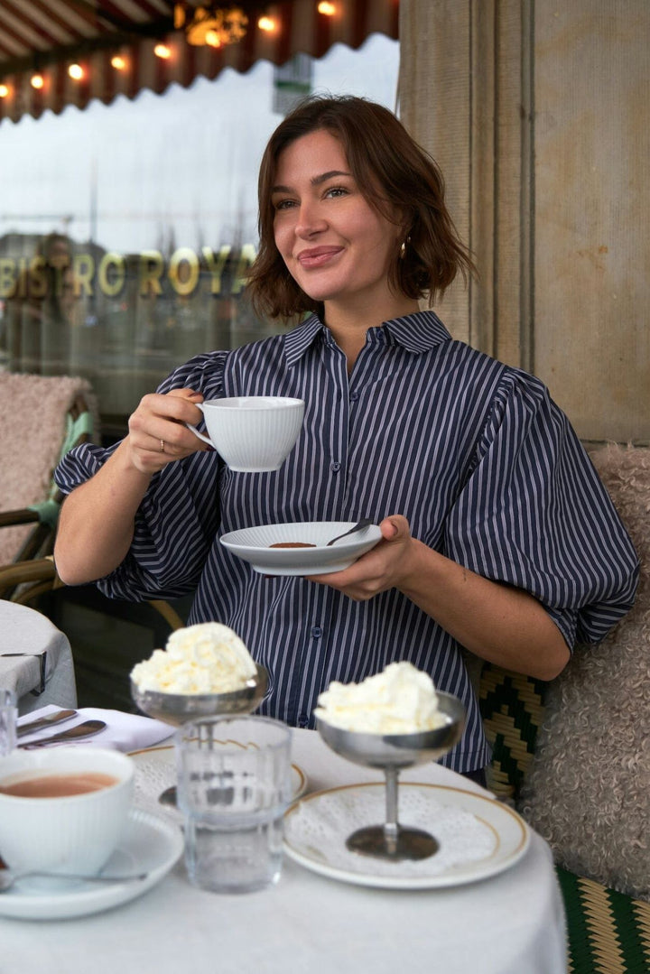 Neo Noir - Etta Stripe Shirt 166862 - 141 - Navy Skjorter 