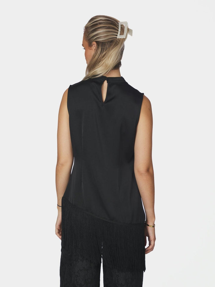 Neo Noir - Eviane Fringe Top 170300 - 100 - Black Toppe 