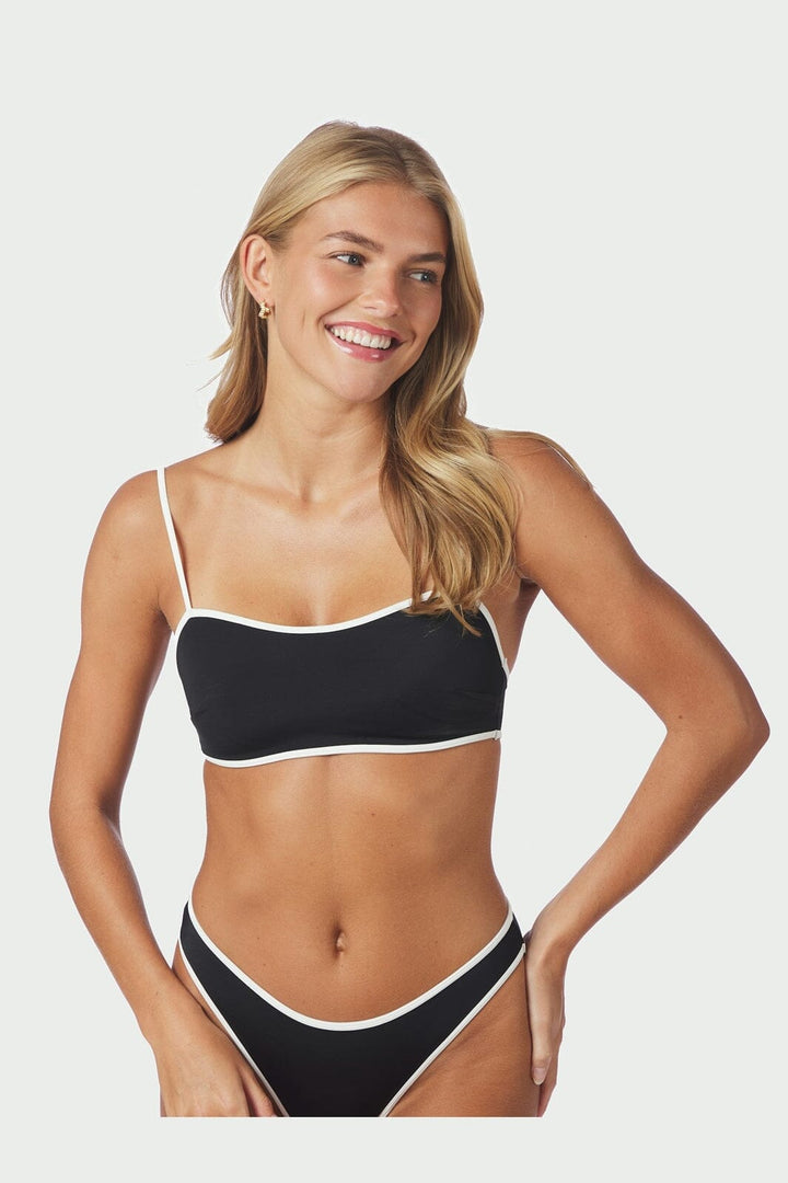 Neo Noir - Fia Solid Contrast Bikini Top 167792 - 727 - Black/White