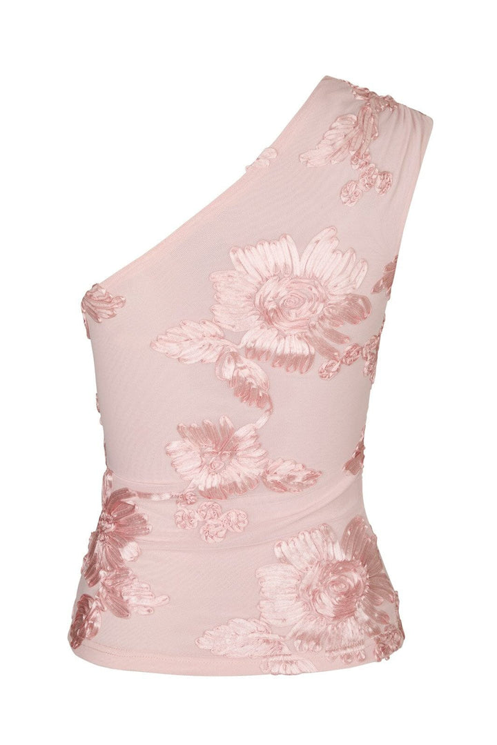 Neo Noir - Florini Big Flower Mesh Top 166166 - 754 - Light Pink