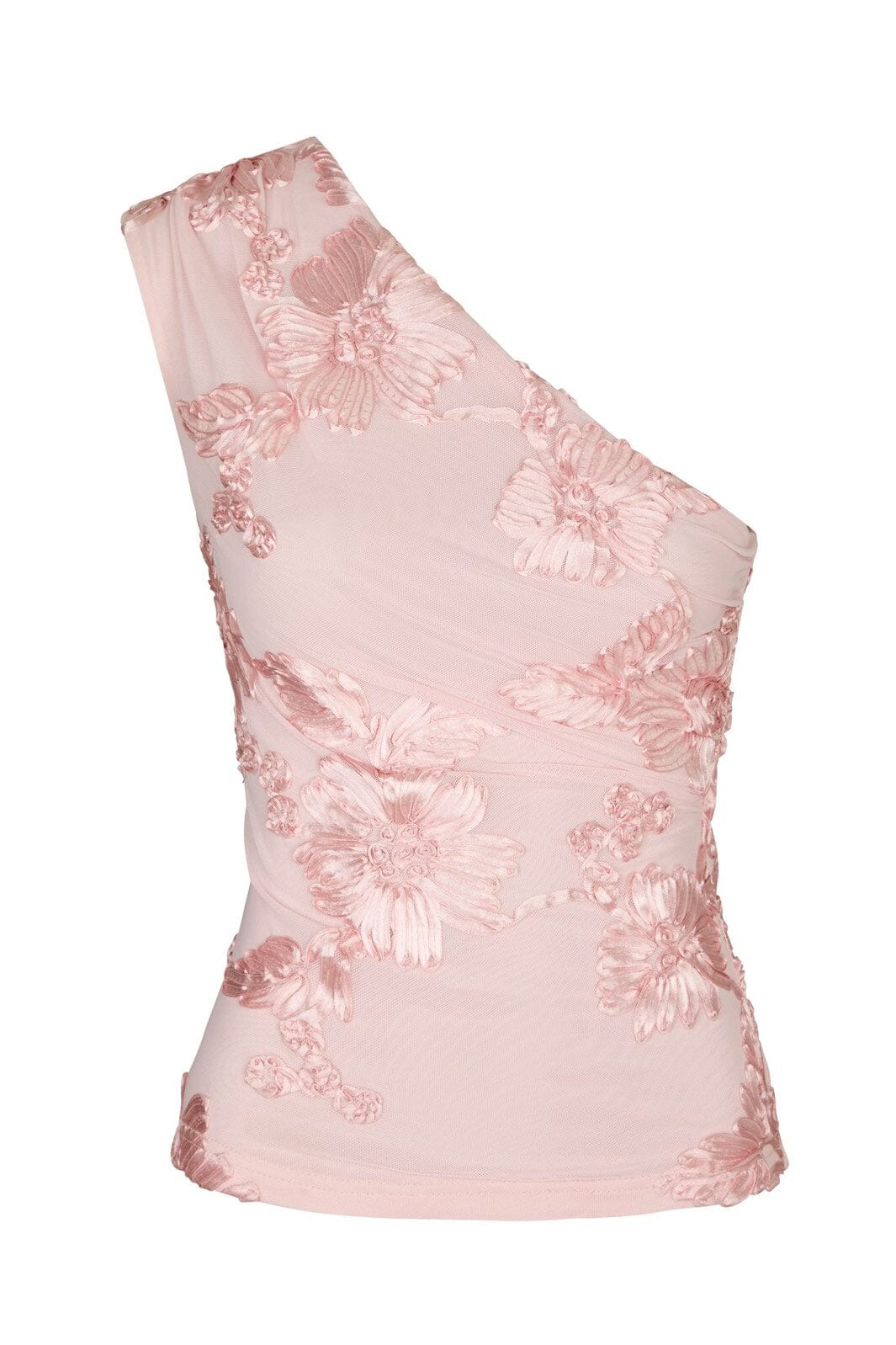 Neo Noir - Florini Big Flower Mesh Top 166166 - 754 - Light Pink