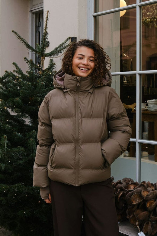 Neo Noir - Fox C Puffer Jacket - Dark Taupe Jakker 