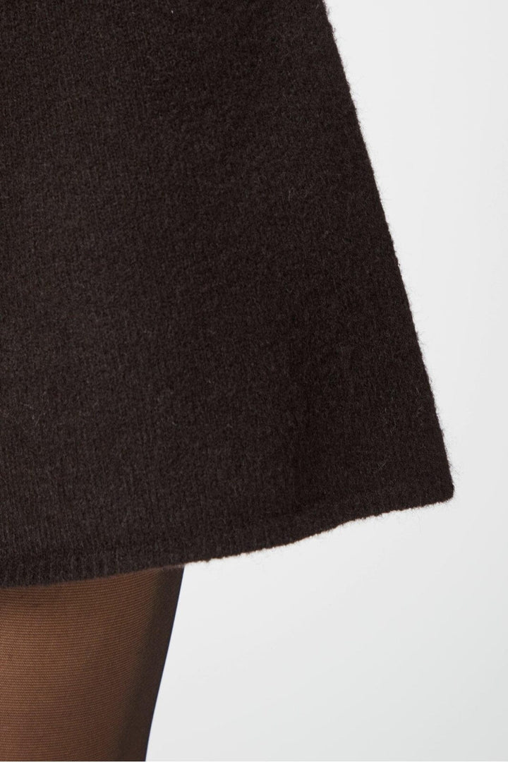 Neo Noir - Gisa Knit Skirt 161228 - 676 - Dark Brown