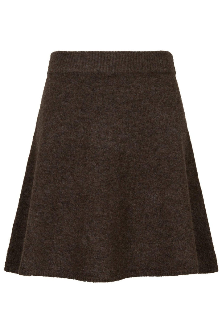 Neo Noir - Gisa Knit Skirt 161228 - 676 - Dark Brown