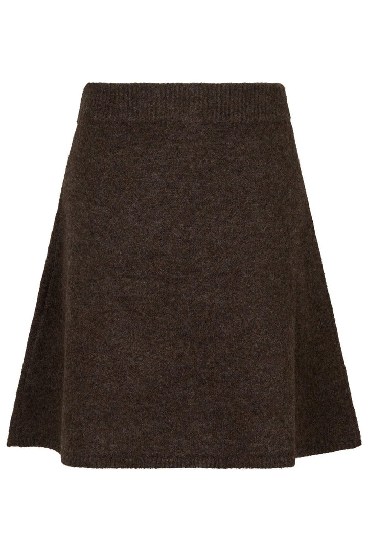 Neo Noir - Gisa Knit Skirt 161228 - 676 - Dark Brown
