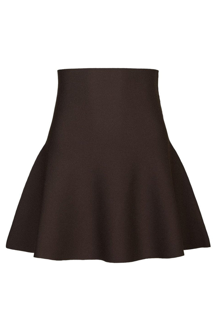 Neo Noir - Hanna Smooth Knit Skirt 165351 - 676 - Dark Brown
