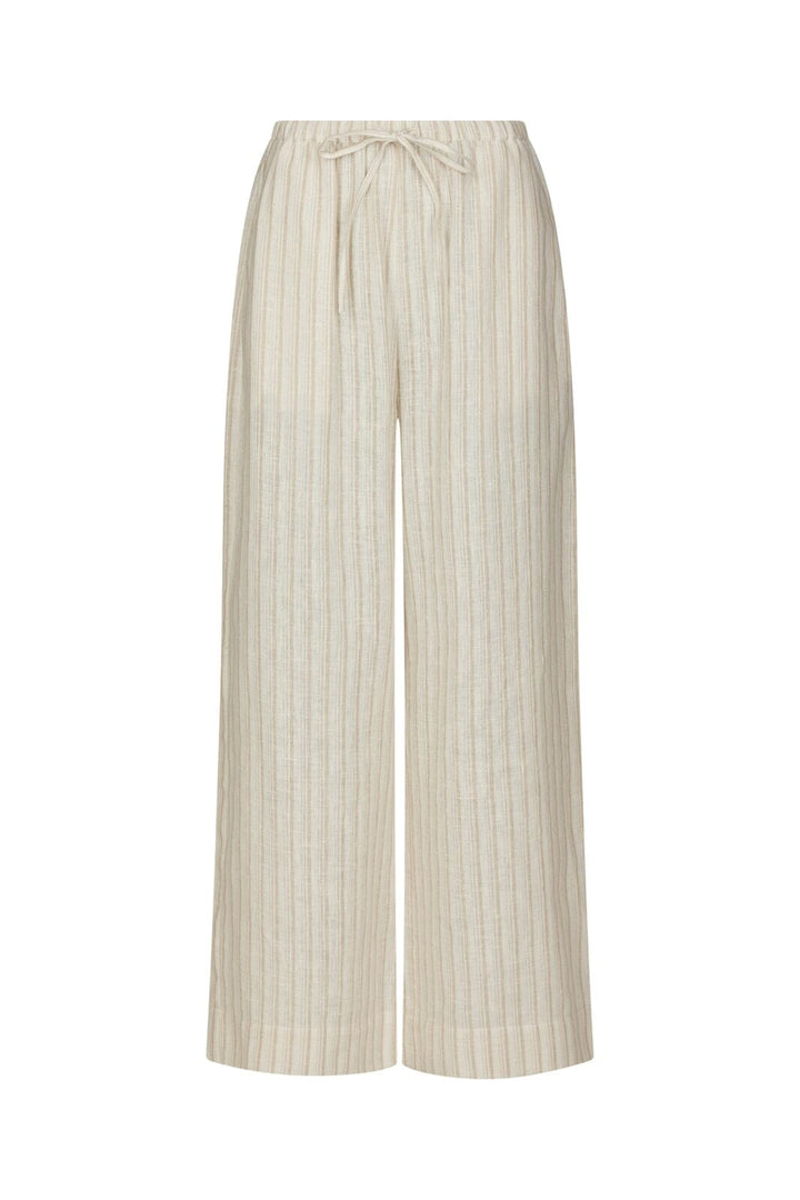 Neo Noir - Heifa Linen Stripe Pants 168335 - 213 - Sand
