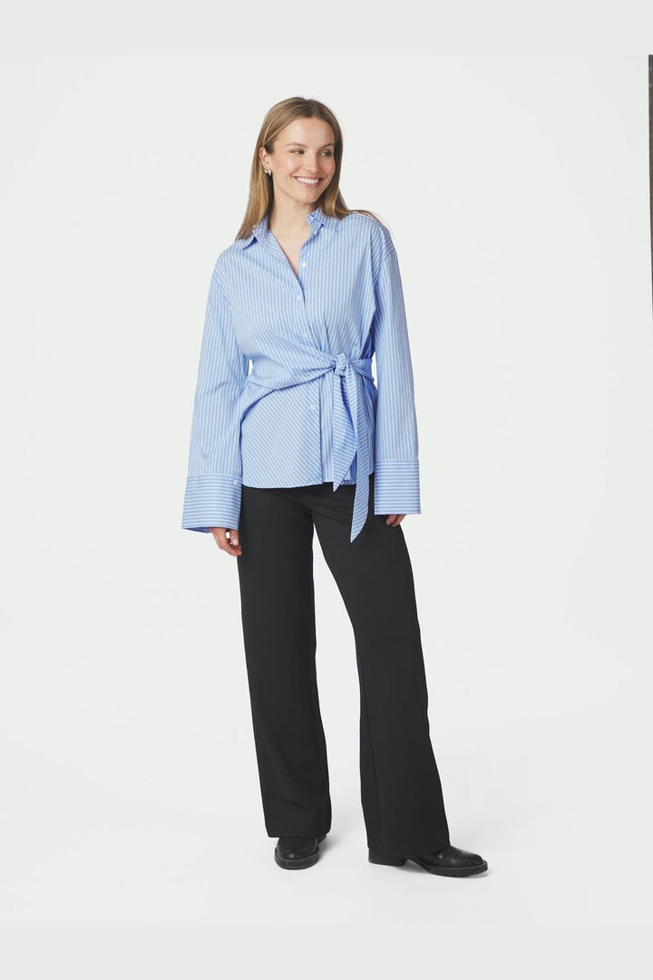 Neo Noir - Helisa Stripe Shirt 169821 - 145 - Light Blue