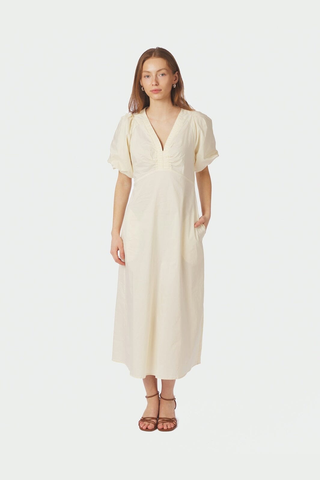 Neo Noir - Illana Poplin Dress 160660 - 416 - Butter Yellow