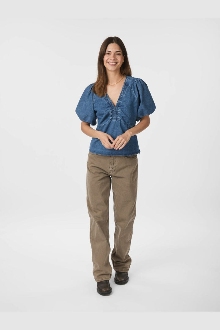 Neo Noir - Irina Denim Blouse 166512 - 140 - Blue