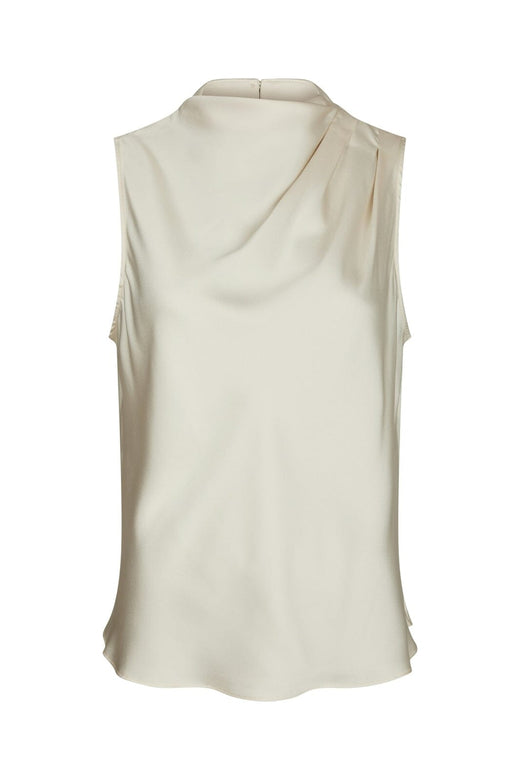 Neo Noir - Isola Drapy Satin Top 167873 - 122 - Creme
