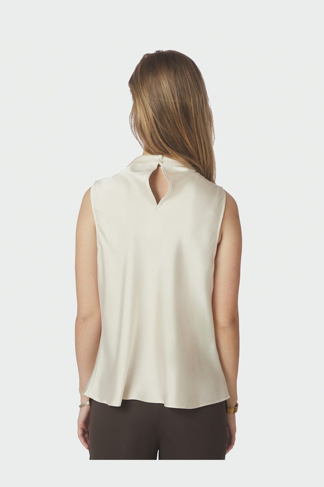 Neo Noir - Isola Drapy Satin Top 167873 - 122 - Creme