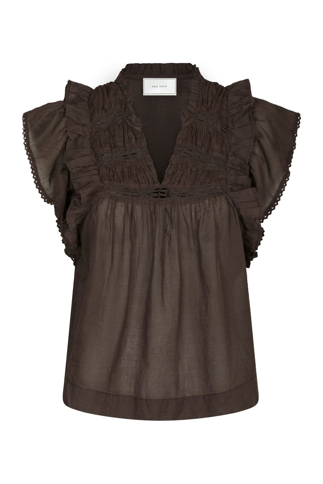 Neo Noir - Jayla S Voile Top 159881 - 676 - Dark Brown