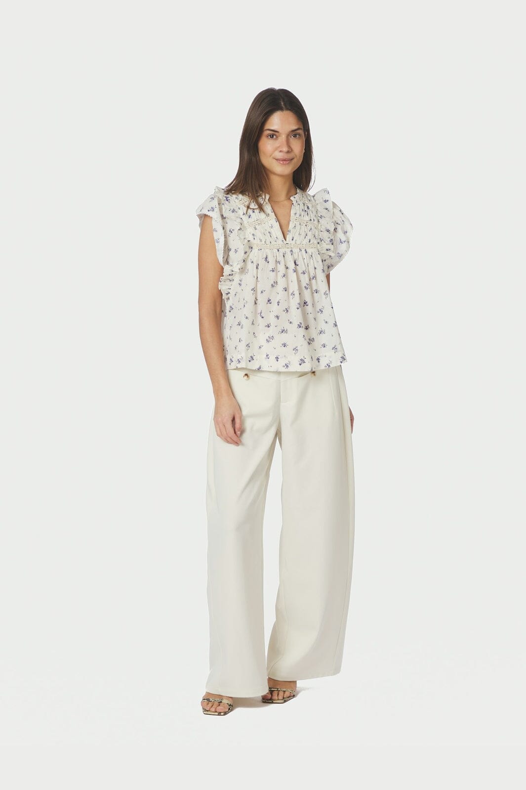 Neo Noir - Jayla Small Blossom Top 165648 - 252 - White Blue