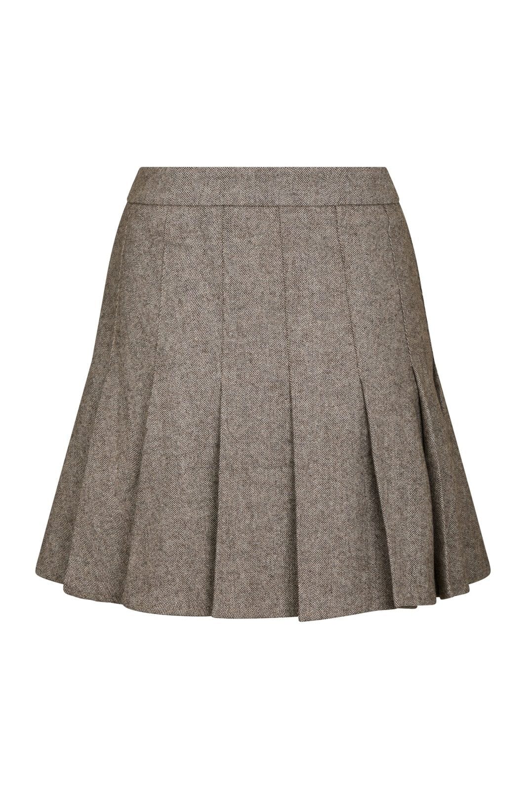Neo Noir - Laurina Herringbone Skirt 165879 - 306 - Dusty Brown