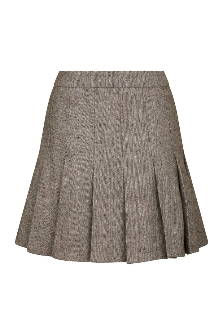 Neo Noir - Laurina Herringbone Skirt 165879 - 306 - Dusty Brown