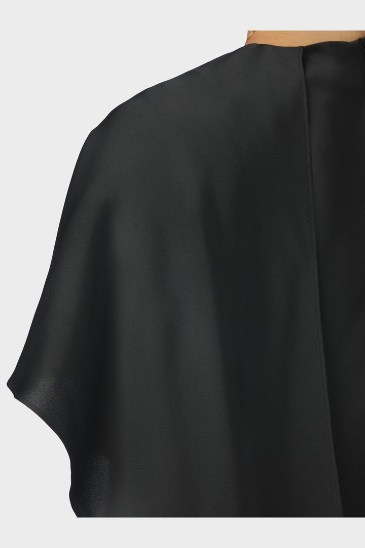 Neo Noir - Lunelle Drapy Satin Top 169843 - 100 - Black