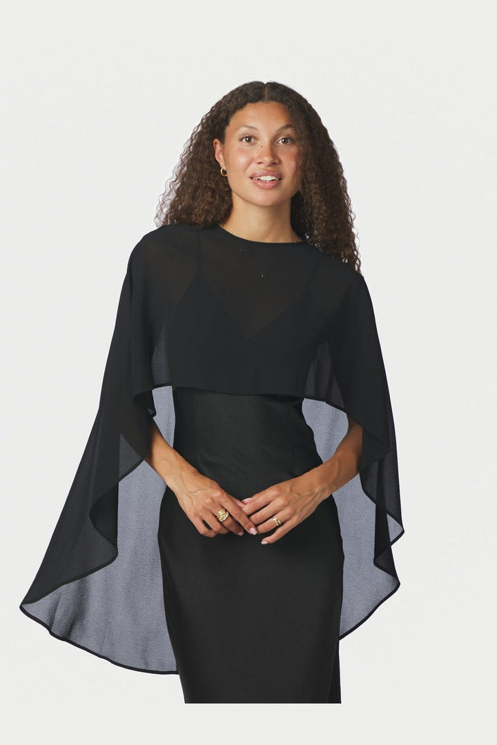 Neo Noir - Manufi Chiffon Cape 170836 - 100 - Black