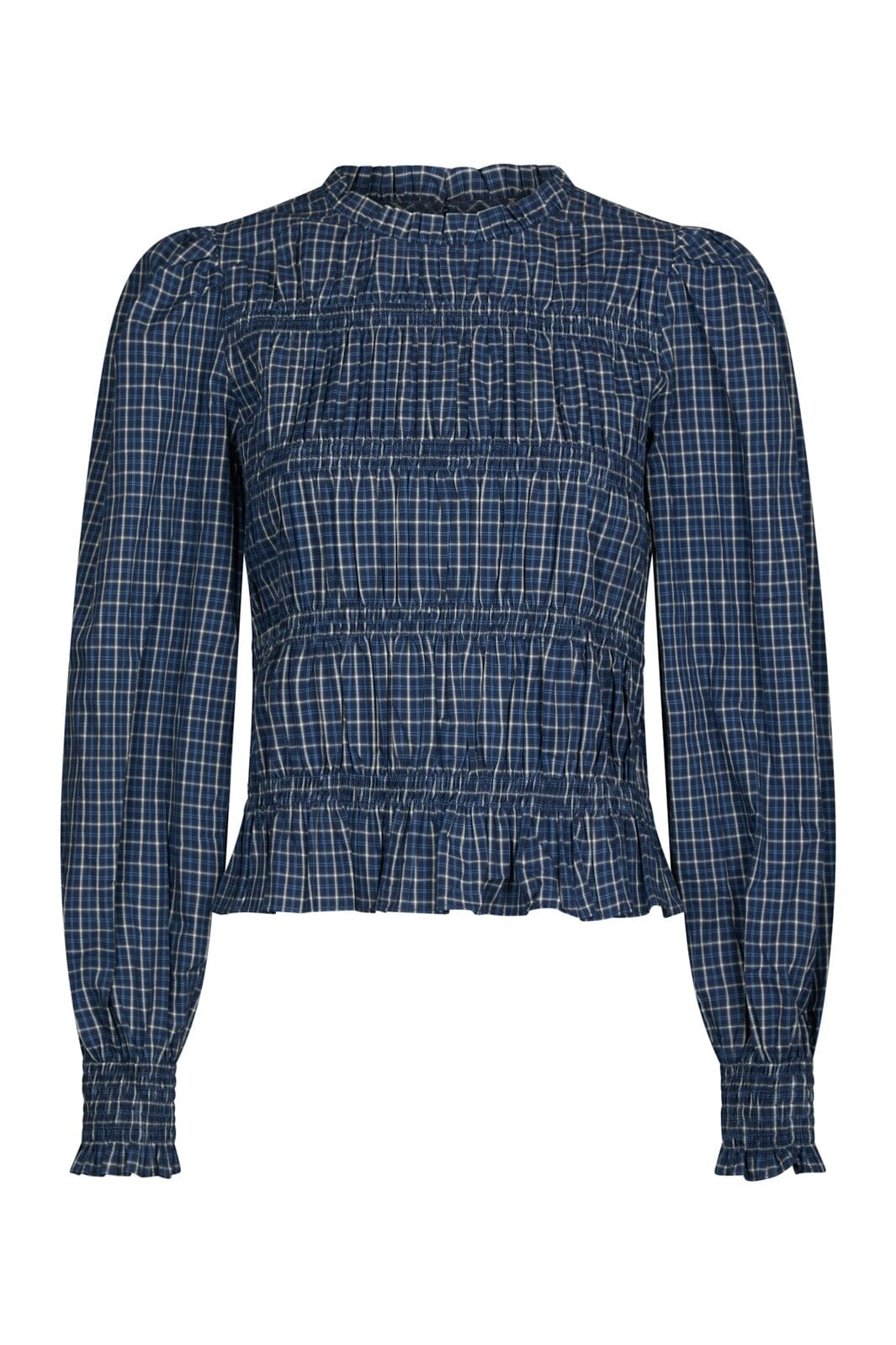 Neo Noir - Marcia Check Blouse 166893 - 140 - Blue