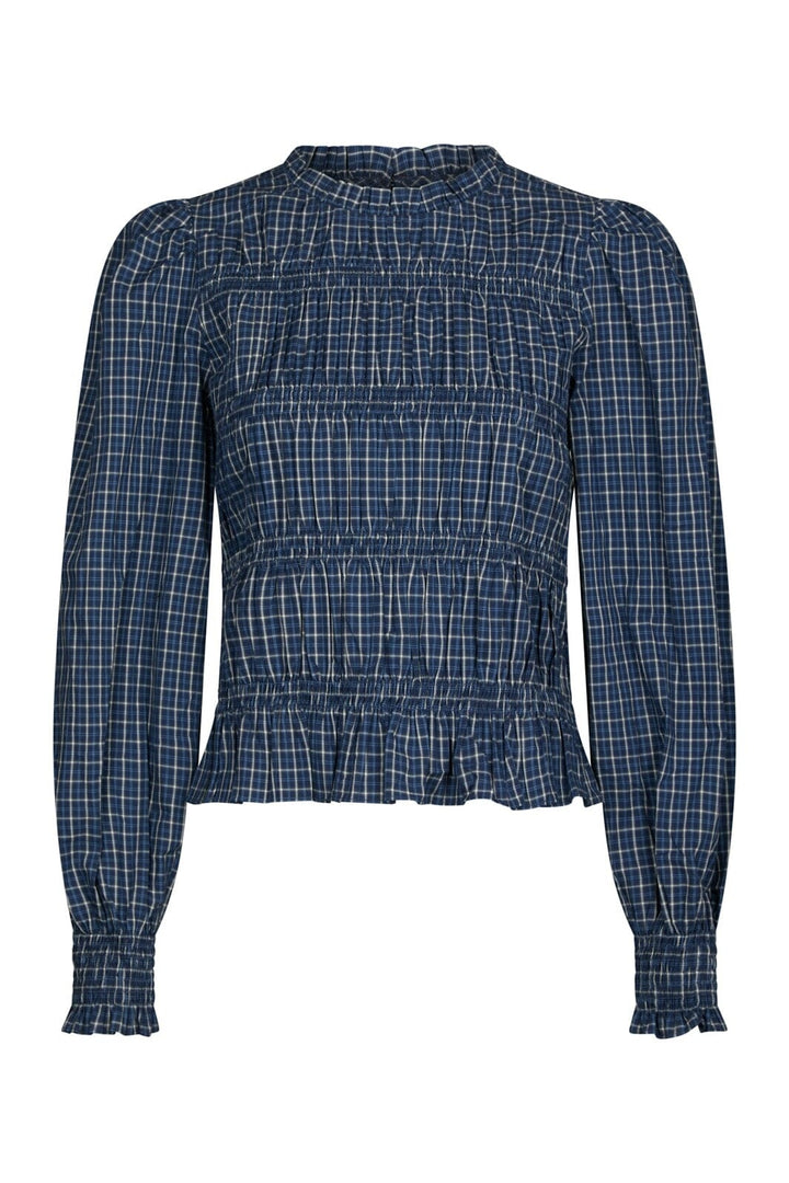 Neo Noir - Marcia Check Blouse 166893 - 140 - Blue