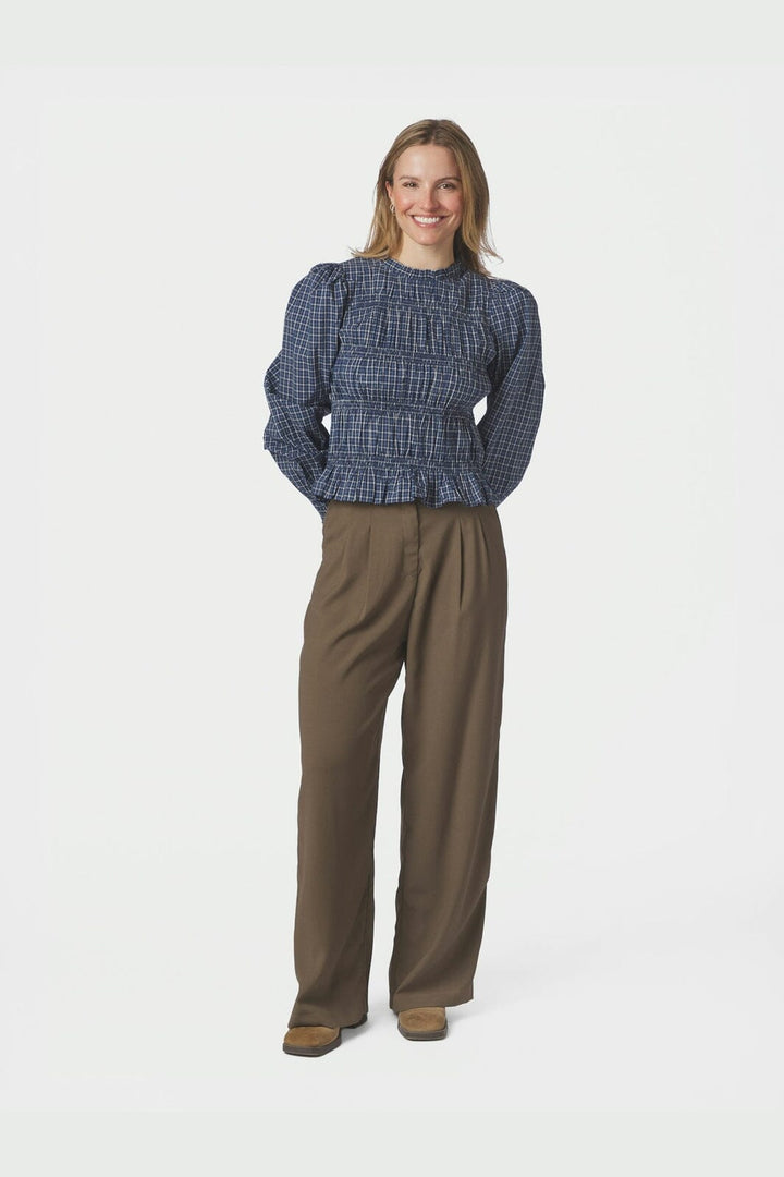 Neo Noir - Marcia Check Blouse 166893 - 140 - Blue