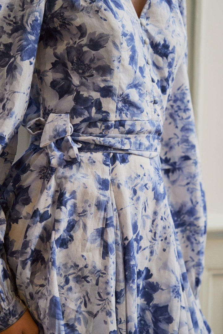 Neo Noir - Marise Print Dress 168743 - 145 - Light Blue Kjoler 