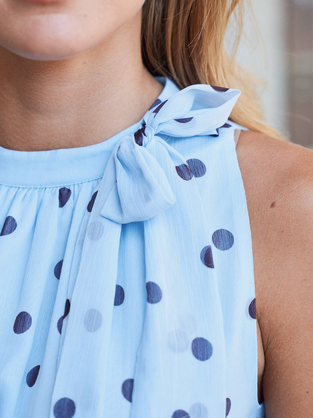 Neo Noir - Marli Big Dot Dress 167758 - 145 - Light Blue Kjoler 