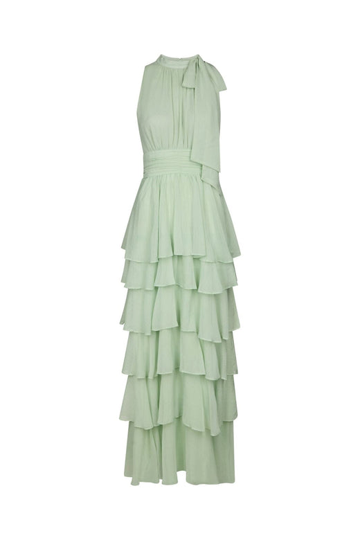Neo Noir - Marli Solid Chiffon Dress 165640 - 154 - Light Green